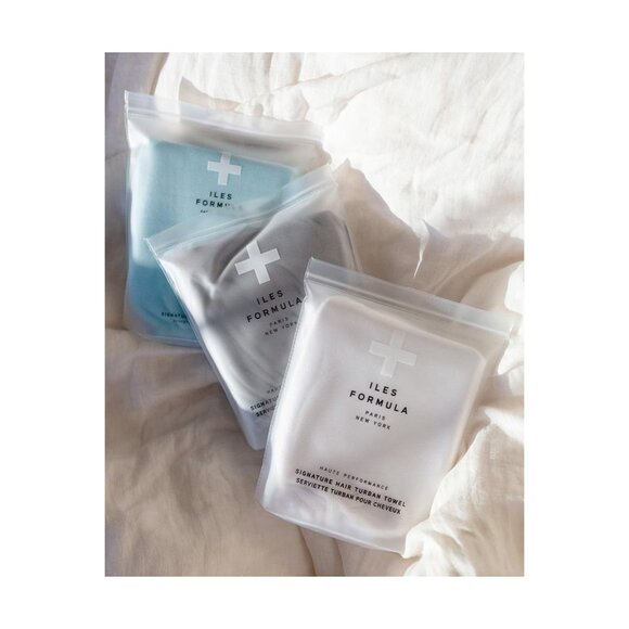 Iles Formula Signature Hair Turban Towel in White - Picture 4 of 4